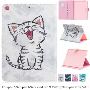 

For New iPad 9.7 2017 2018 ,Cartoon Husky unicorn Tablet Case For apple iPad Air 1 Air 2 Pro 9.7 inch Auto Sleep / Wake Cover