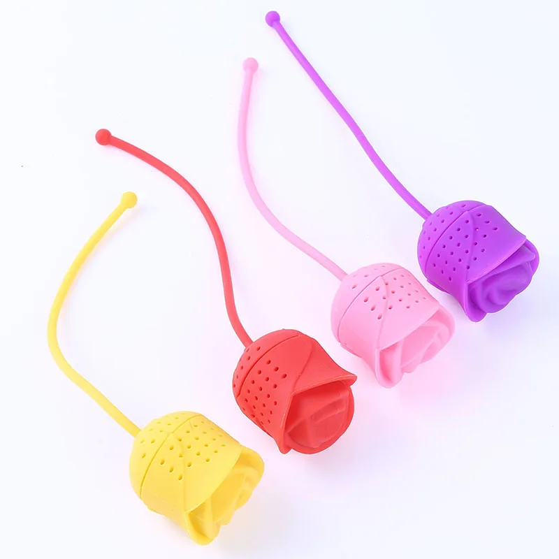 New Silicone Rose Flower Shape Tea Strainer Loose Leaf tea tools | Дом и сад