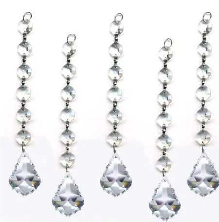

10pcs DIAMOND HANGING CRYSTAL GARLAND WEDDING STRAND WITH PRISM PENDANT