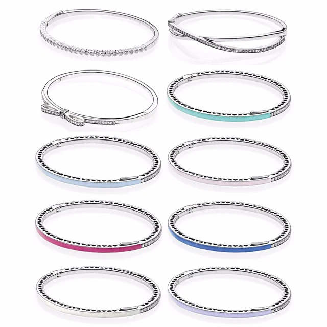 EDELL Beaded Bracelet Open Multi Color Pure Silver 925 Silver Bracelet DIY Base Chain Ocean Heart EDELL Beaded Bracelet Open Multi Color Pure Silver 925 Silver Bracelet DIY Base Chain Ocean Heart