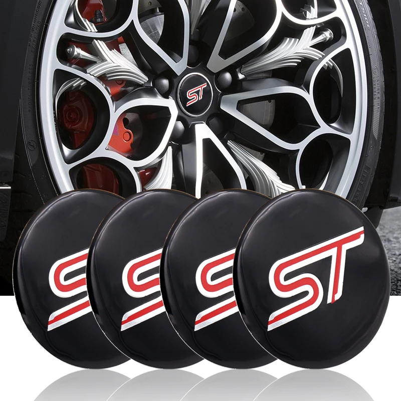 4pc-56-5mm-Car-Styling-Accessories-Emblem-Wheel-Hub-Caps-Center-Cover-ST-For-Ford-Focus
