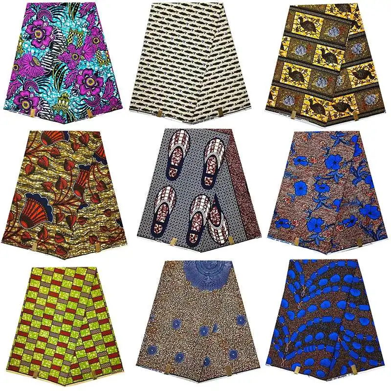 Najtaniej Nigeryjska afrykańska ankara złota prawdziwa miękka wydruk woskowy tkanina woskowa, kwiat wodny 100% bawełna afrykański materiał na ubrania