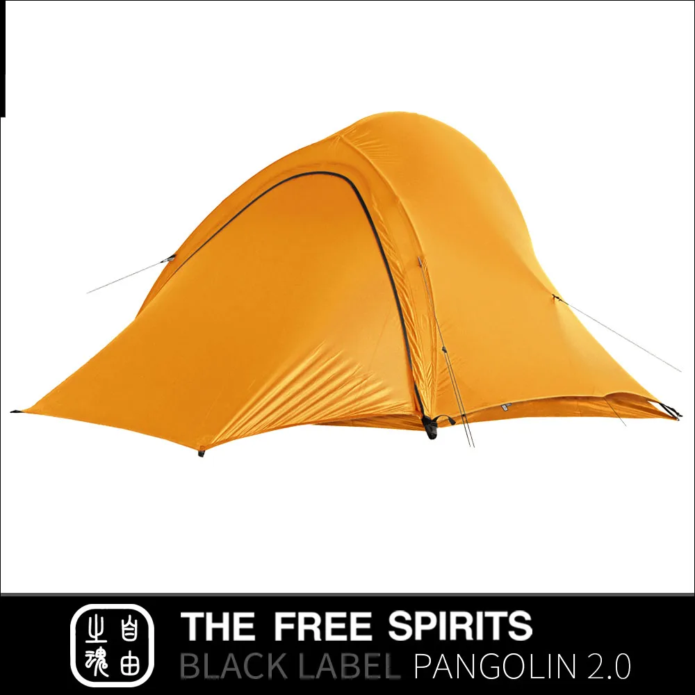 The Free Spirits TFS Pangolin2.0 Tent 20D nylon silicon coating 2-person Outdoor Hiking Ultralight Camping Tent 3-Season tent - Цвет: 20D-Yellow