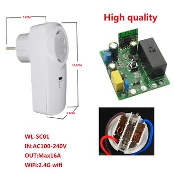 

10A Wifi Mini Socket Outlet Wireless Timing Smart Switch APP Remote Controlled Energy Saving Plug