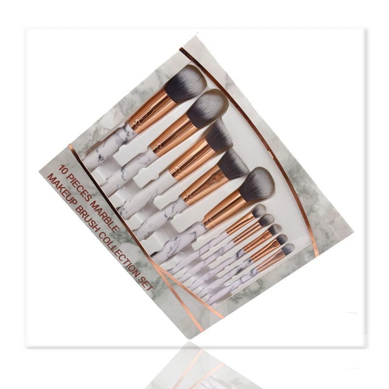 

Sinso 10pcs Marble Makeup Brushes Set Professional Makeup Tool Kit Soft Make up Brush Set Foundation Powder Brush Make Up Tools