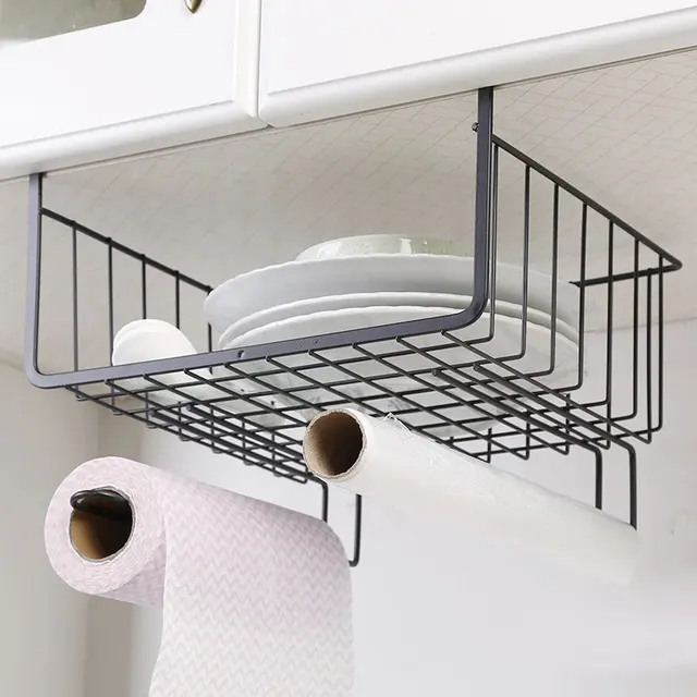 Special Offers Iron Cabinet Hanging Storage Rack Closet Storage Shelf Dormitory Kitchen Cabinet Storage Organizer Rack Hanging Basket