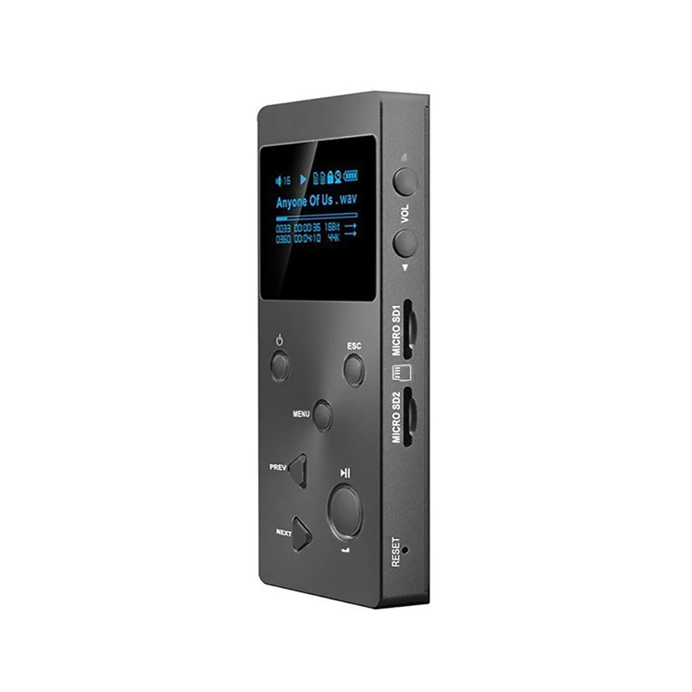 XDUOO X3 24 бит/192 кГц портативный музыкальный плеер с высоким разрешением без потерь цифровой аудио плеер MP3-плеер - Цвет: Черный