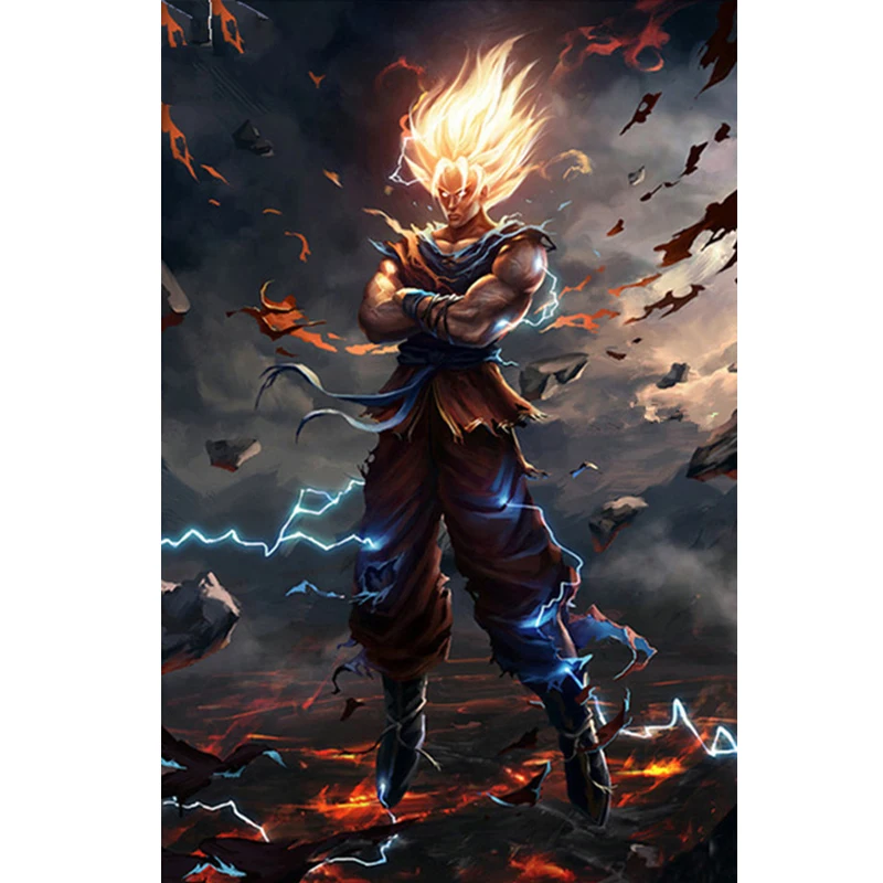 

5D Diy Diamond Painting Dragon and Ball Sun Wukong Diamond Embroidery Full Drill Square Diamond Mosaic Decor Home Unframed 1629