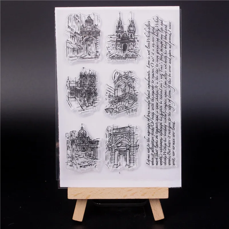 

Tall building Transparent Clear Silicone Stamp/Seal for DIY scrapbooking/photo album Decorative clear stamps