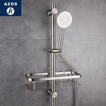 

Azos Shower Rod SUS304 Stainless Steel Stainless Steel Rise And Fall Single Function Rotatable Bracket Practical Shower Room Rou
