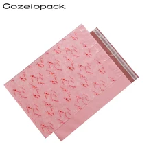 100 шт 11x15 дюймов полиэтиленовый почтовый конверт 28x38 см розовый ILOVEYOU шаблон полиэтиленовый почтовый самоуплотняющийся конверты