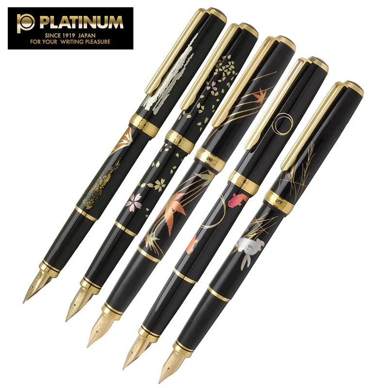 Японская Platinum Maki-e Kanazawa craftworks перьевая ручка золотого цвета 18 К | Канцтовары для