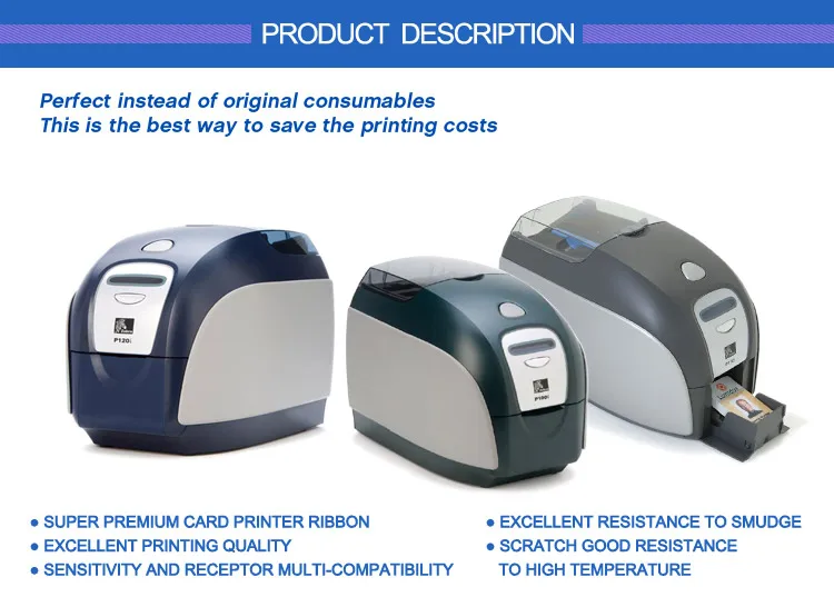 Упаковка из 2шт Generic 800017-240 YMCKO 200 изображений цветная лента для принтера Zebra P100i P100m P110i P120i