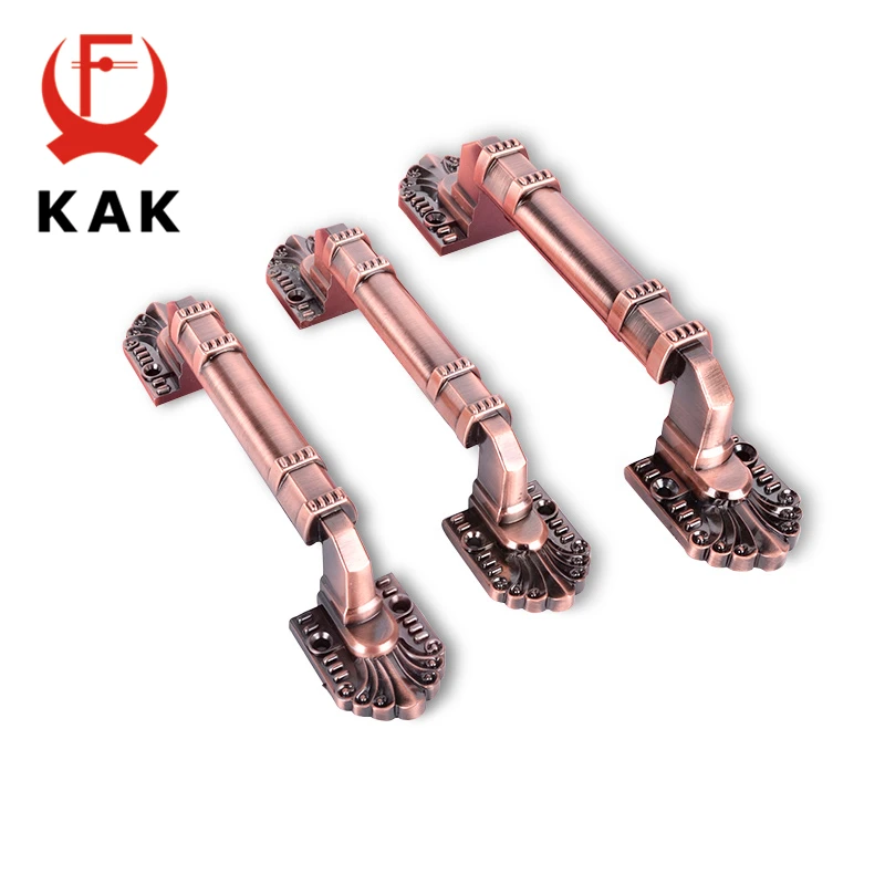 

KAK Vintage Door Handles for Kitchen Door Zinc Alloy European Style Bedroom Door Handles Knobs Interior Door Furniture Pulls