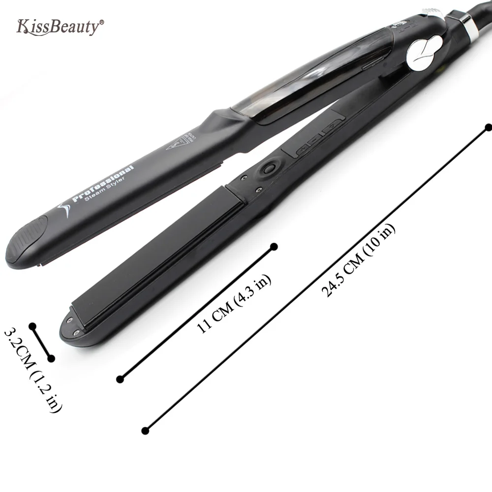 Kissbeauty паровой выпрямитель для волос плоский Утюг турмалин керамический паровой выпрямитель для волос уход за волосами Инструменты для