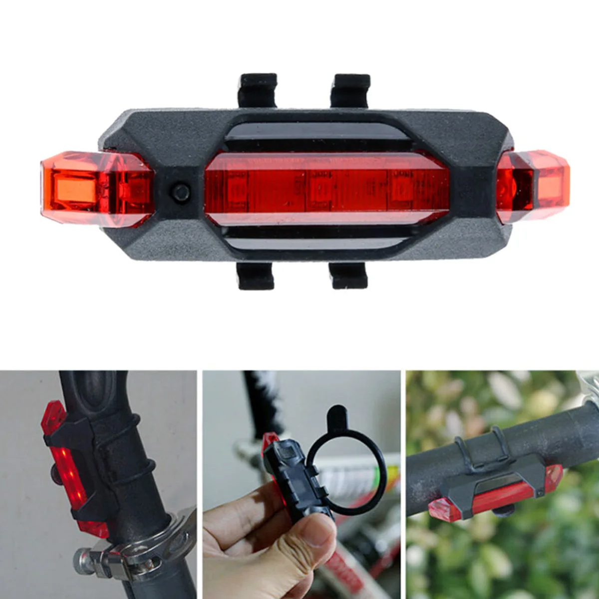 Велосипедный светильник перезаряжаемый светодиодный задний светильник USB безопасность заднего хвоста Предупреждение ющий велосипедный светильник портативный флэш-светильник супер яркий