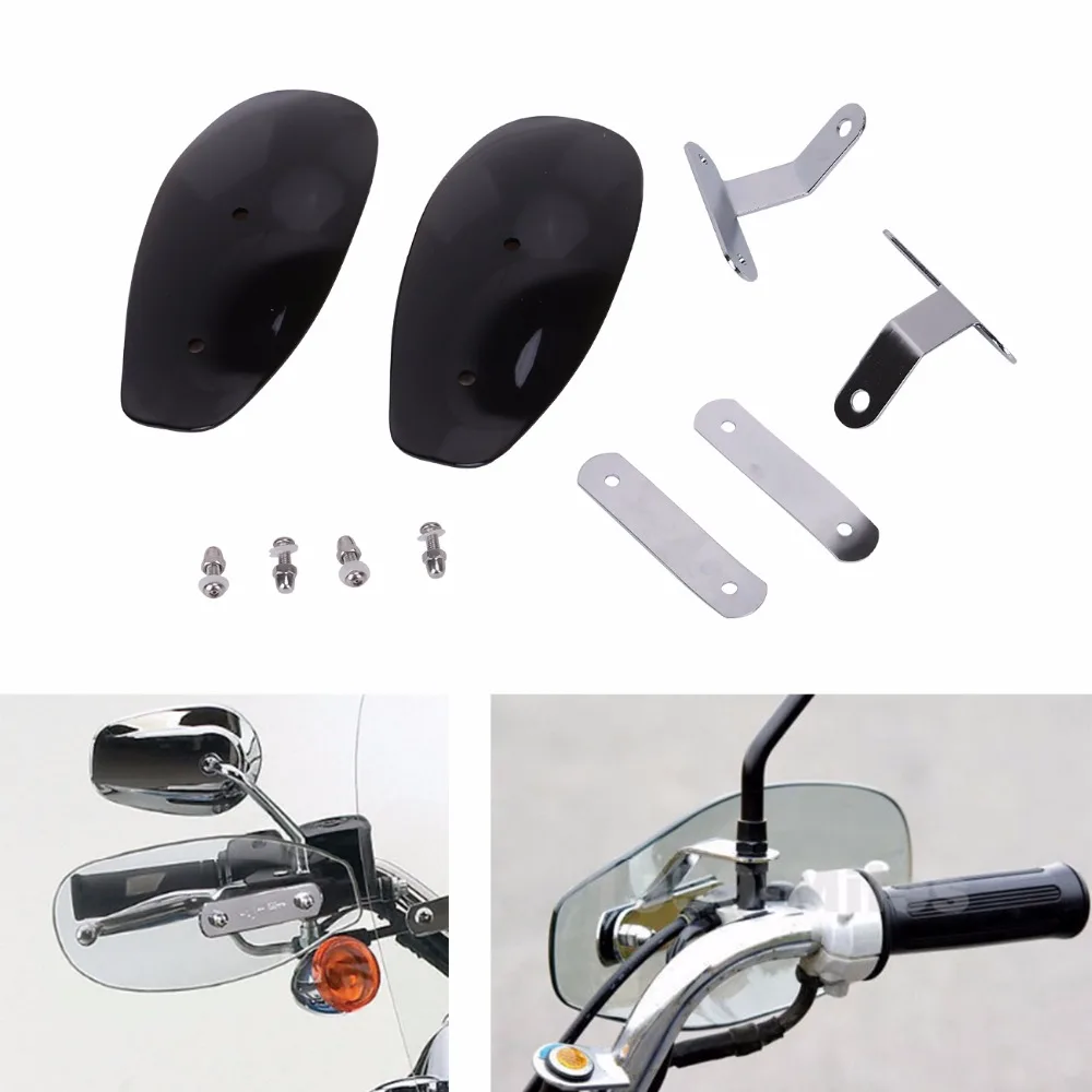 1 Set Motorcycle Handlebar Smoke Hand Guard Wind Deflector For Harley