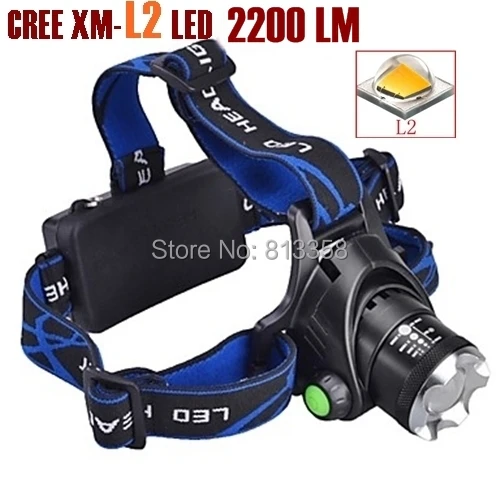 AloneFire HP79 CREE XM L2 LED 3800 Lumens Rechargeable Zoom Head lights LED Head lamps cree