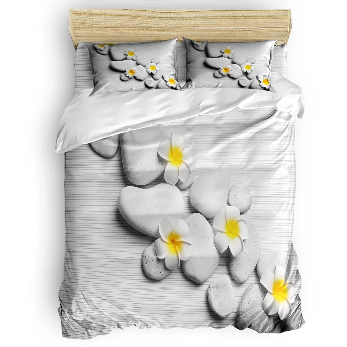 

Graystone Zen Flower Art Bedding Sets Duvet Set Covers 4 Pcs Comforter Cover Set 4 Pcs Bedding Sets The Lovers' Day California