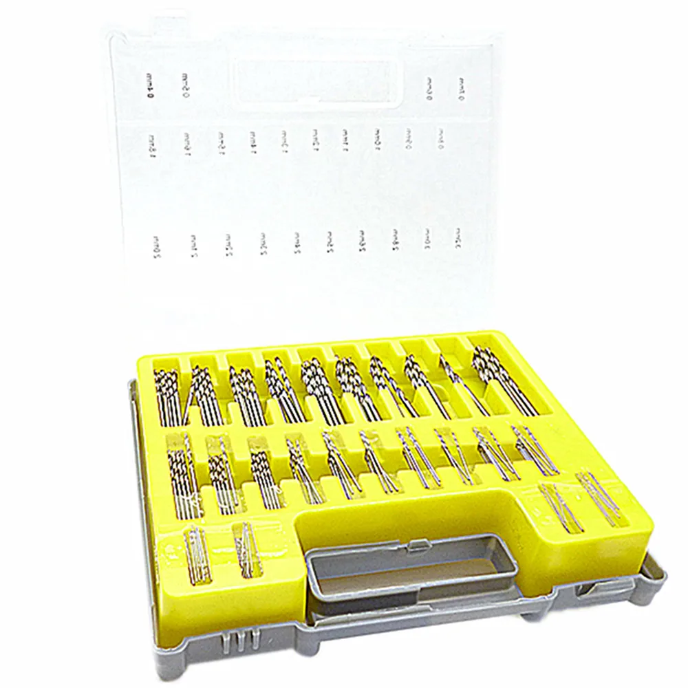 150PC Precision Mini to Micro Drill Bit Hole Maker HSS Twist Set + Carry Case