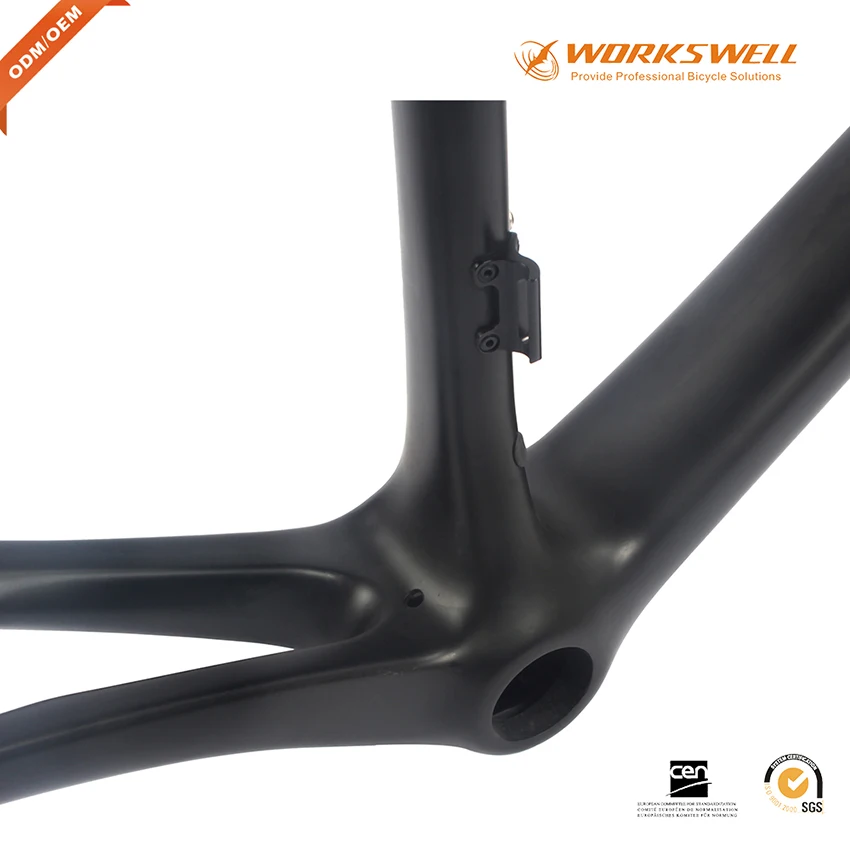 Cheap Workswell  DI2 Internal Cable Routing Carbon TT Road Bike Frame Carbon Time Trial Frame Endurance Super light frame 7