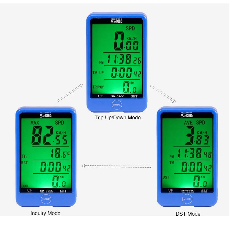 Велосипедный компьютер Спидометр Одометр измеритель скорости крепление lcd mtb led большой экран велосипедный Спидометр беспроводной руль