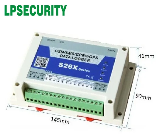 GSM GPRS удаленный беспроводной 4 аналоговых входа регистратор данных S262 статус мониторинга включает температурный режим, поток, состояние питания, PH