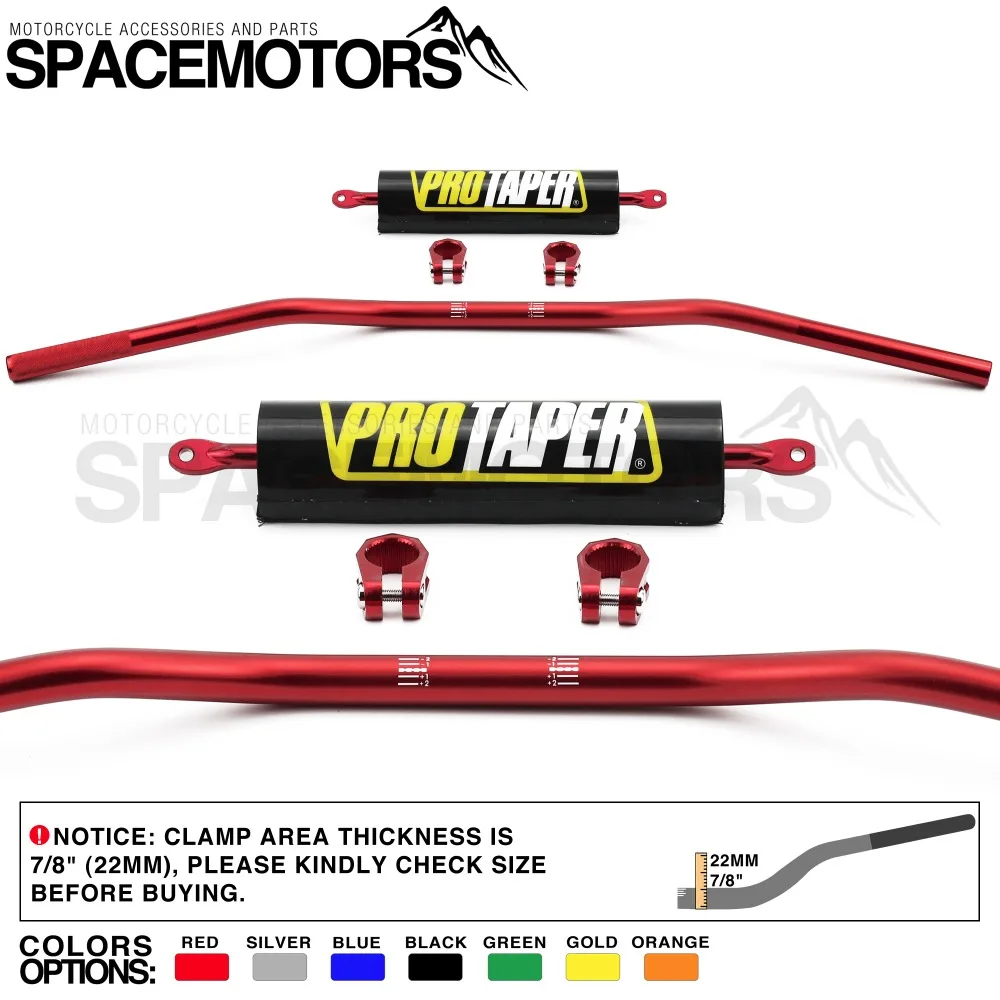 MX ProTaper бар 7075 Алюминиевый сплав Длина 800 мм Диаметр 22 мм 7/" SE Мотоцикл Байк CRF CR TTR руль