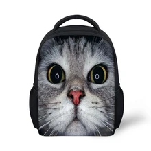 Pouces noir chat sac à dos animaux sacs femmes sacs d’école pour les enfants filles adolescent Mochila ZOO animaux imprimer sac à dos garçons
