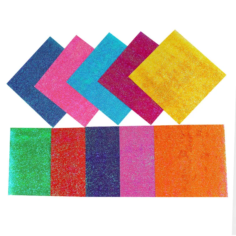 50 шт разноцветная перламутровая блестящая квадратная бумага для оригами, односторонняя бумага для поделок, ручная работа, подарок для детей, больше размеров на выбор
