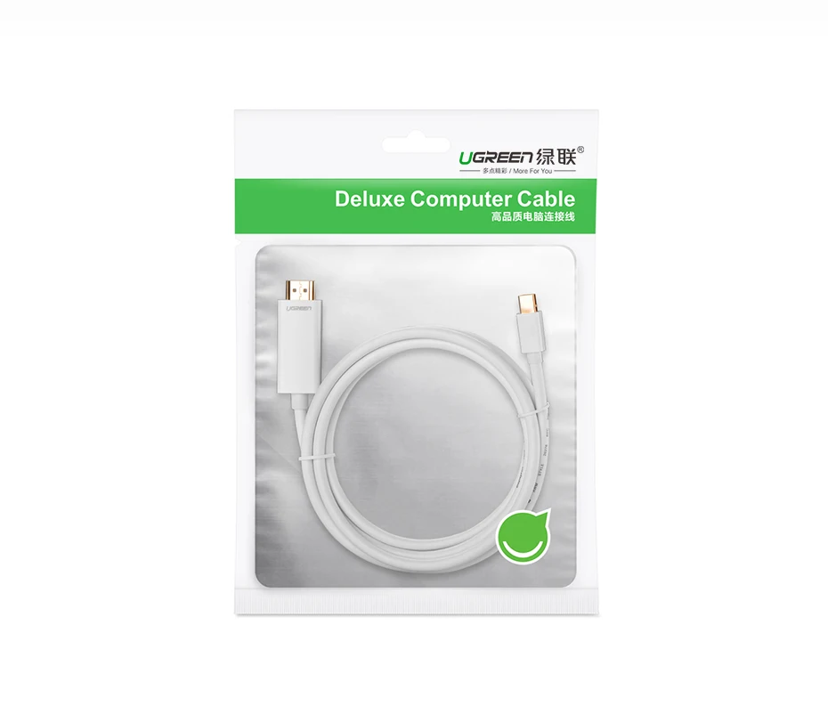 Ugreen Thunderbolt дисплей мини кабель DP-HDMI папа-папа адаптер для Macbook Pro Air проектор камеры ТВ Поддержка 4 к* 2 к 3D