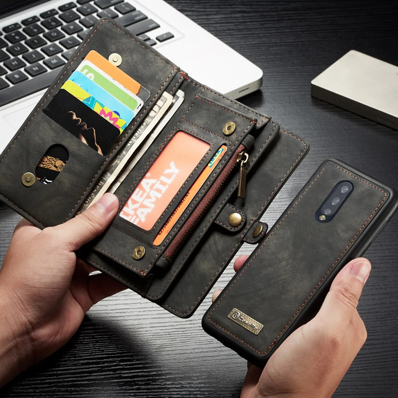 Чехол книжка Oneplus 7 Pro кожаный чехол на молнии для телефона One Plus 1 +