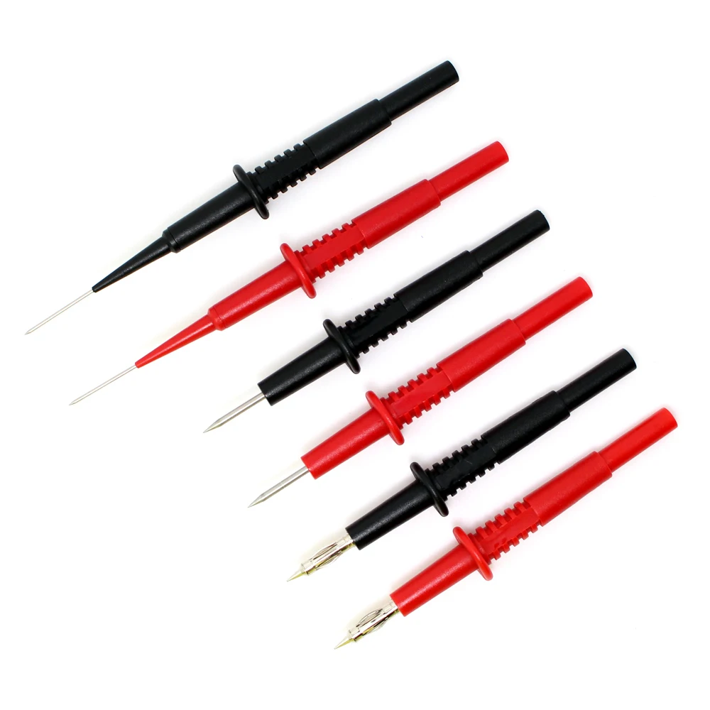 

3 pair Diameter 1mm 2mm 4mm Back Probe Pins with 4mm standard socket connection test hook clip test probe