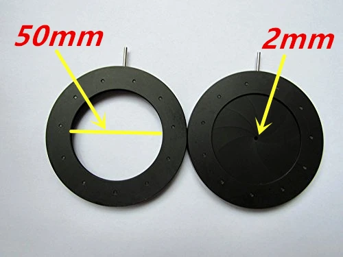 1 PC Adjustable 2 50mm Mechanical Iris Diaphragm Aperture