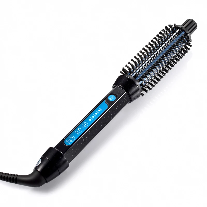  2 In 1 Multifunction Hair Curler Straightener Hair Curling Brush Styling Tool Curling Iron Round Br