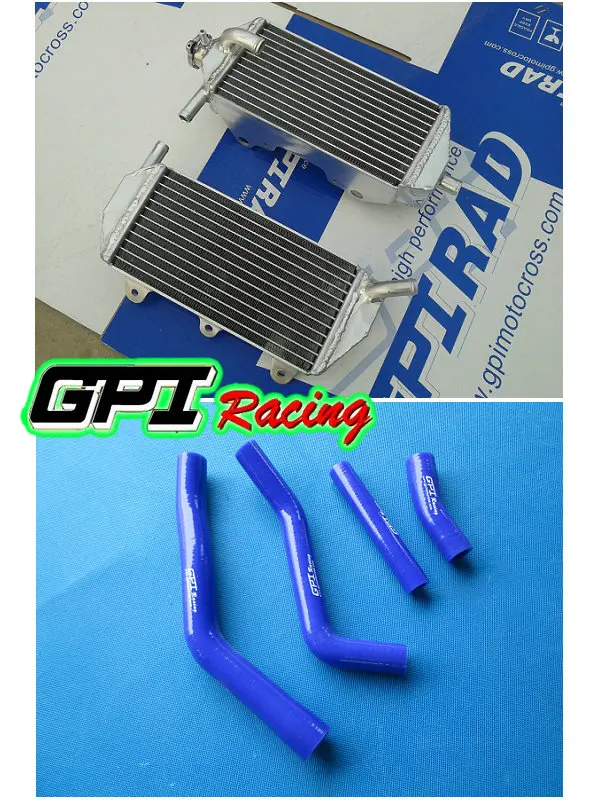 GPI Aluminum Radiator +BLUE hose FOR Yamaha YZ450F YZF450 YZ 450F YZF