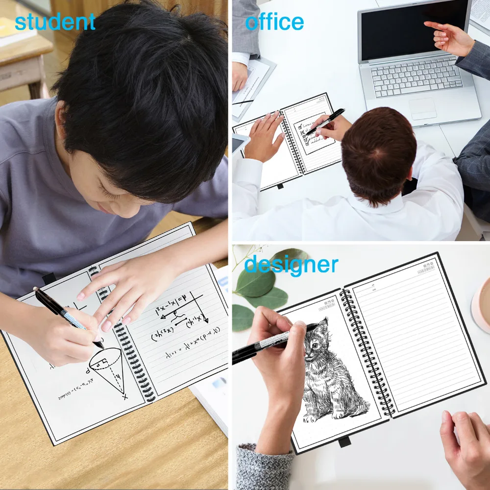  YES Dropshipping Smart Reusable Erasable Notebook Paper Microwave Wave Cloud Erase Notepad Note Pad - 32921430350