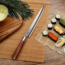 SUNNECKO 10.5″ inches Sashimi Kitchen Knives Japanese VG10 2-Layer Stainless Steel Blade Sharp Fish Fillet Knife Wood Handle