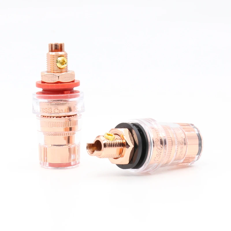 

Preffair 99.9998 Purity copper Binding posts speaker connectors Crystal Pure Copper Binding post speaker panel