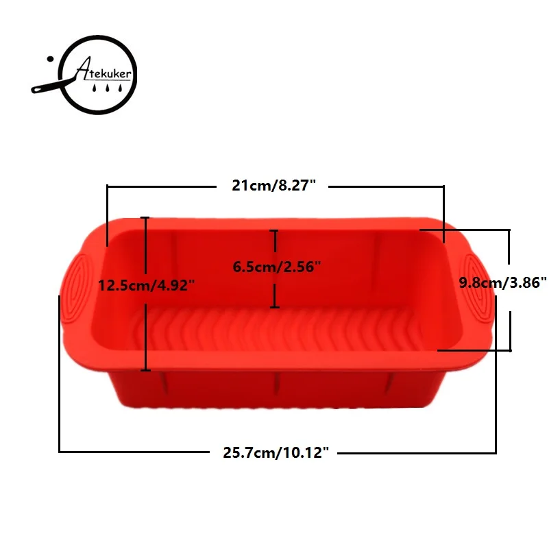 Atekuker 3 шт./компл. прямоугольник, круглая, квадратная, Форма силиконовые формы для выпечки торта Формы для выпечки силиконовые формы для тортов хлебобулочных изделий