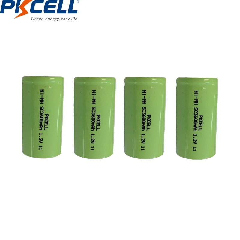 PKCELL 1 2 v SC sub c батареи 3600 mah NIMH аккумуляторная батарея в плоской верхней части не PCM