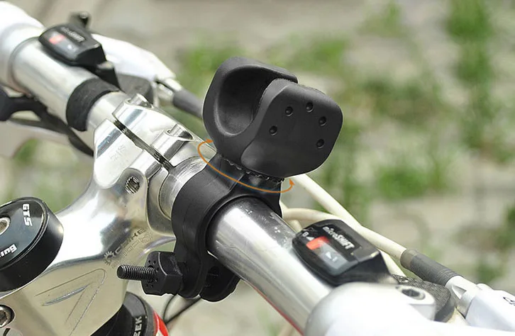 Discount Bicycle light Holder Torch Clip Mount Bicycle Front Light Bracket Flashlight Holder 360 Rotation Bike Light Bike Accessories New 1