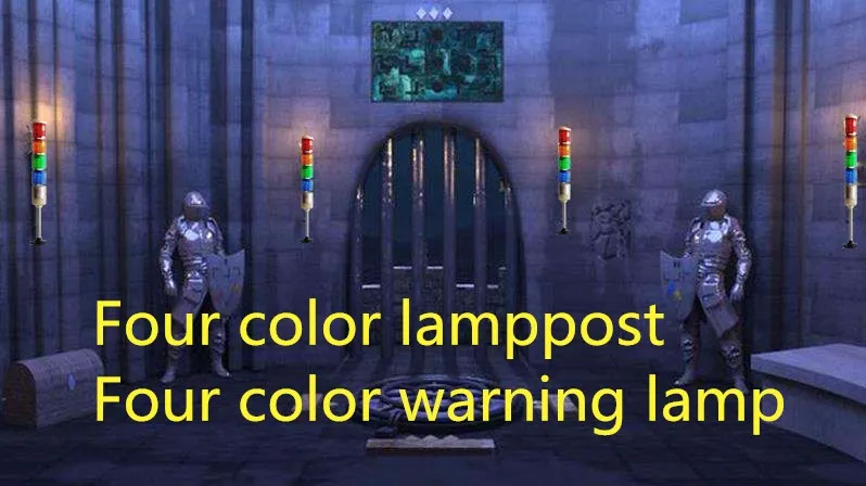 

Real life Room Escape game props four-color light organs props