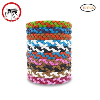

10Pcs PU Leather Anti-Mosquito Bracelet Indoor Camping Protection Child Mosquito Repellent Wristband Insect Flying Insect Killer