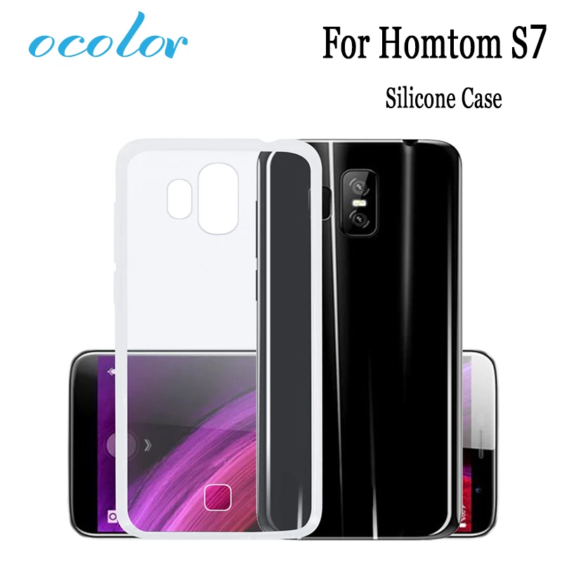 

ocolor 5.5 Inch For Homtom S7 Silicone Case Soft Back Cover Protective TPU Case for Homtom S7 Transparent Case Phone Accessories