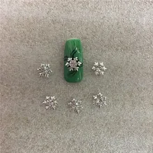 

10 Pcs/bag 3D Manicure Pearl Silver Alloy Jewelry Nail Art Decor Diamond Stickers Crystal Glue In The Nail New Fashion ToolsNO78