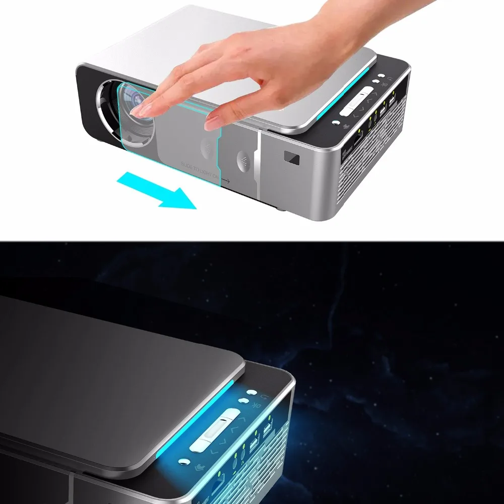 Top UK Plug HD Multimedia Portable LED Projector Projector Home Theater HDMI VGA AV USB SD Lamp Home Theatre W/Remote Control