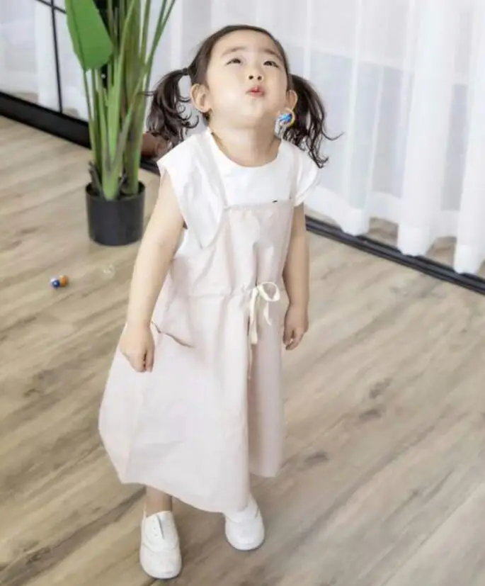 Платье-майка для девочек, модные летние хлопковые платья для девочек 1-6 лет, HY979
