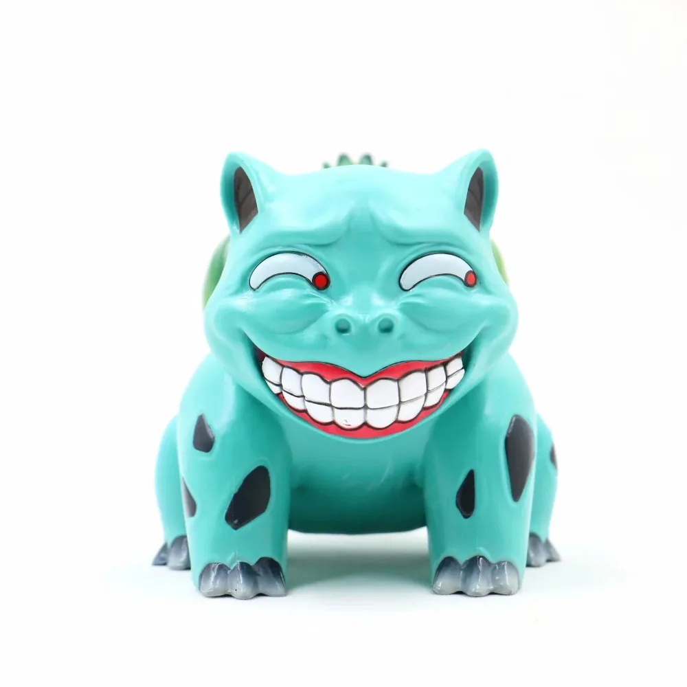 

10 cm Japan Anime Bulbasaur With a Funny Look Action Figure Model Toys pokemones Figure Toys Funny Model Decoration