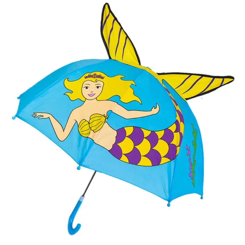 1 шт. детский зонтик для мальчиков и девочек с мультяшными ушками животных зонтик на заказ принцесса длинная ручка безопасный светильник портативный зонтик - Цвет: 6
